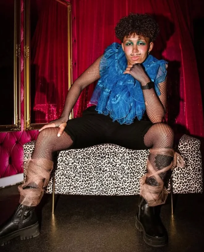 Nicole Keri in a theatrical production setting